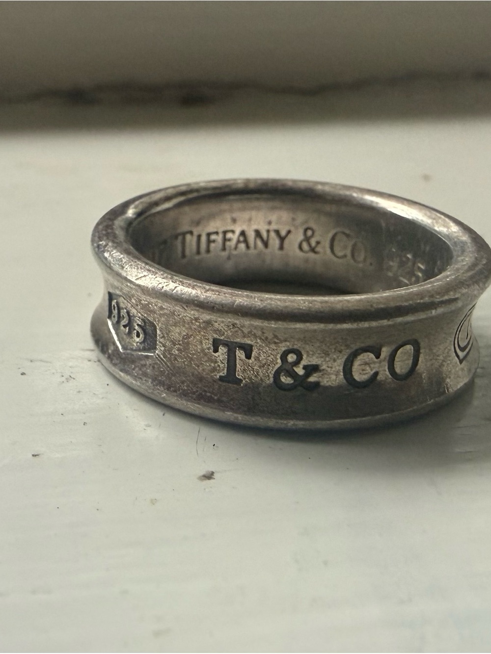 Tiffany & Co. Women’s Sterling T & CO Band - Silver